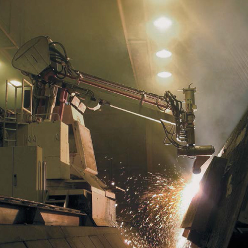 Conditioning Brennschneiden von Stahl