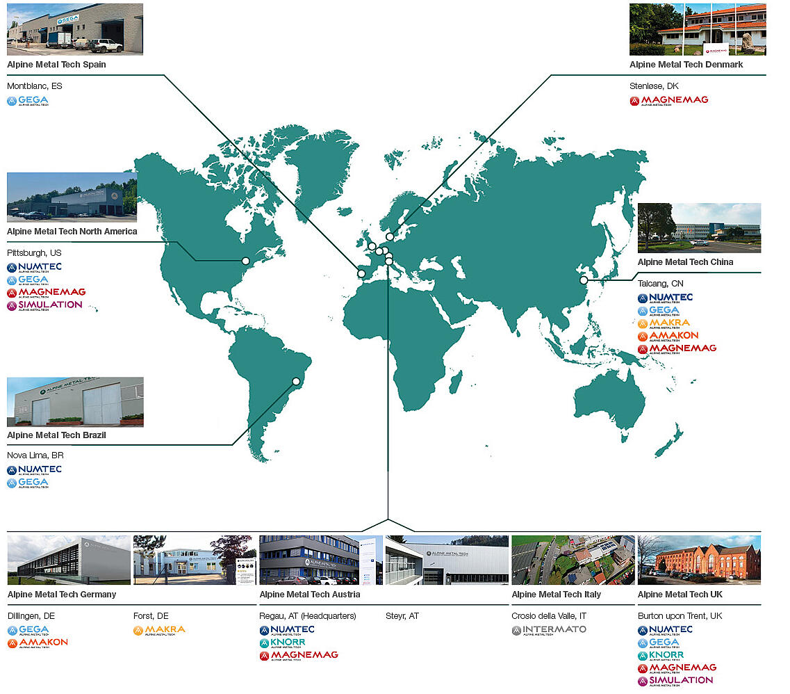 Alpine Metal Tech Locations worldwide