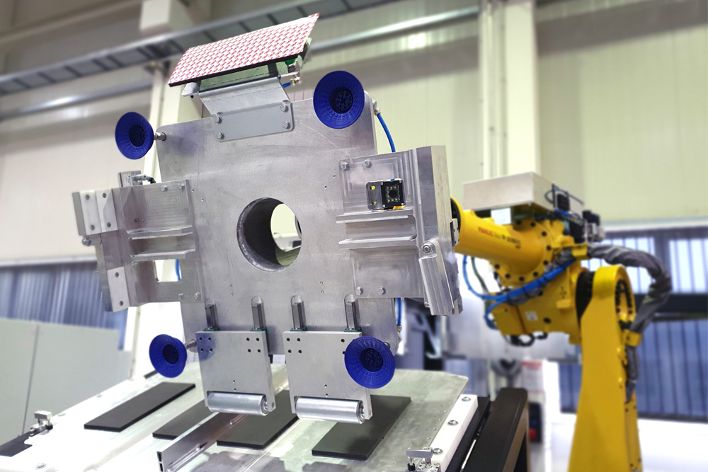 Automated leak test line for battery trays