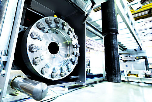 Numtec Revolving Head Stempelmaschine für Brammen, Vorblöcke Alpine Metal Tech