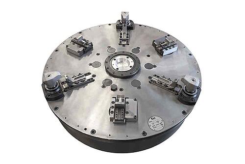 Spanntechnik OP1 | CS111 - Modular Finger Chuck | Alpine Metal Tech | Automotive | INTERMATO INTERMATO Workholding OP1 CS111 Modular Finger Chuck – manually adjustable clamping device