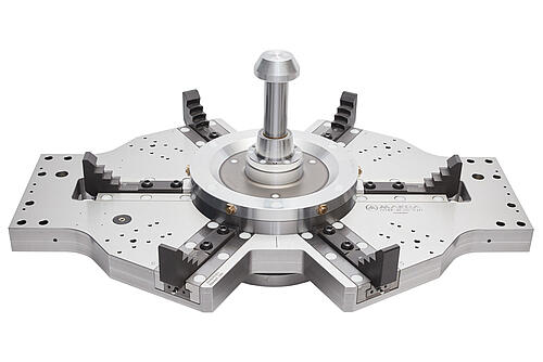 Workholding OP3 | CS323 - Automatic Jaw Chuck | Alpine Metal Tech | Automotive | MAKRA Makra Workholding - OP3 - 6-jaw clamping system Alpine Metal Tech