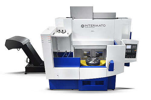 JW-T4 - Vertical CNC Lathe | Alpine Metal Tech | Automotive | INTERMATO INTERMATO JW-T4 CNC Vertical Lathe with pallet change table
