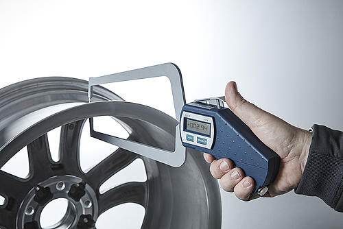 Rim wall thickness measuring device | Alpine Metal Tech | Automotive | MAKRA | Handheld Measuring Devices Rim wall thickness measuring device | Alpine Metal Tech | Automotive | MAKRA | Handheld Measuring Devices